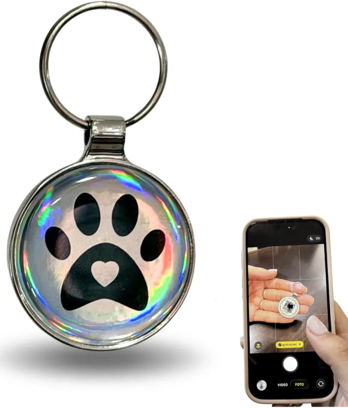 Premium QR Code Pet ID Tags - Receive Instant Scanned Tag Location Email Alert